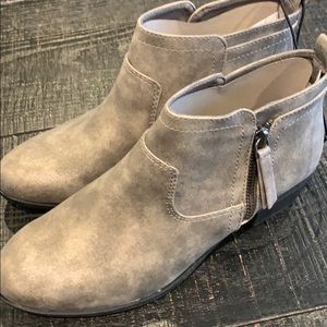 Metallic Leather Booties